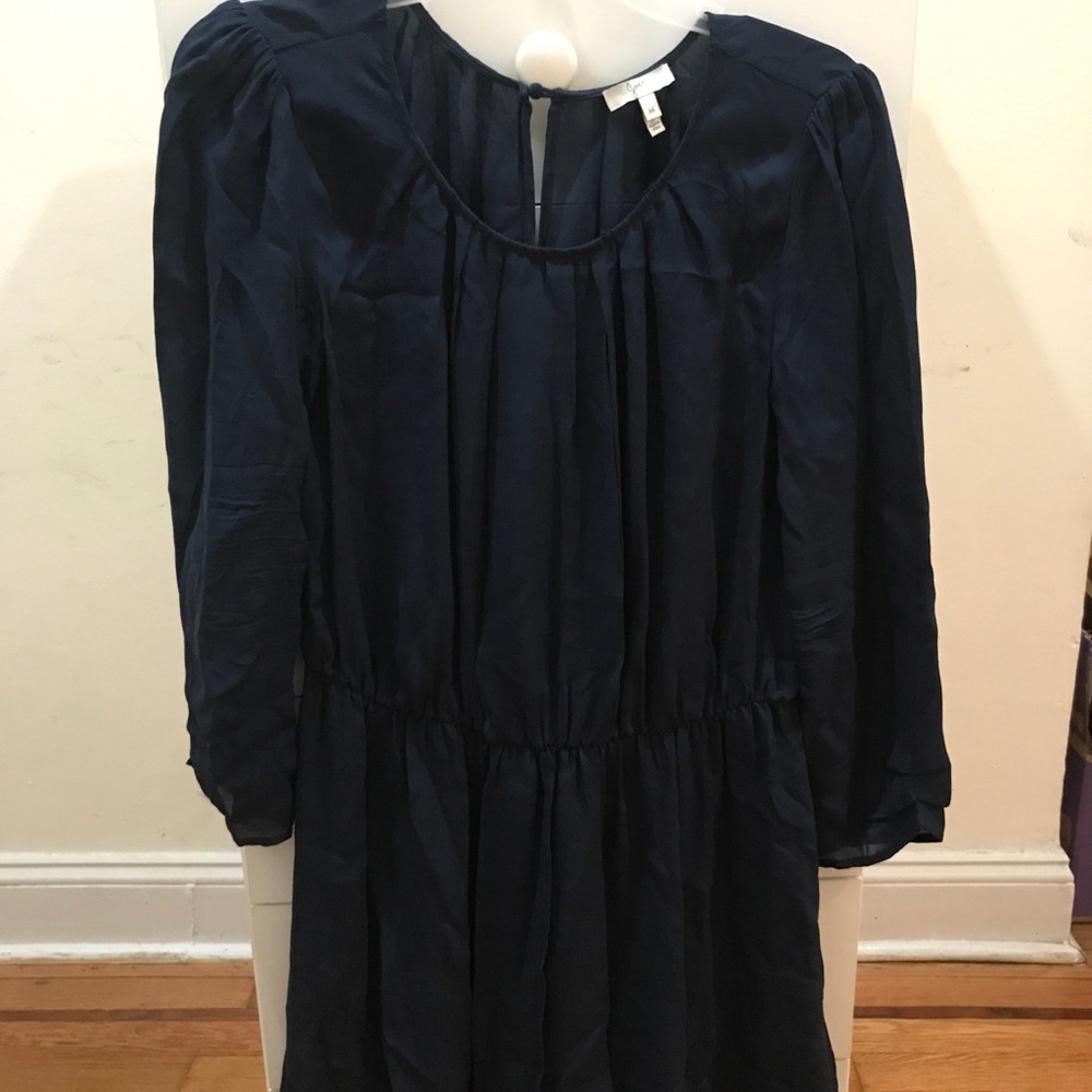 Joie Silk Dress in Navy